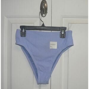 VYB Swim Women's Kimmy Bottom In Light Blue‎ Crinkle Small MSRP $42